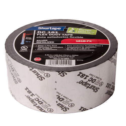 Tape, Flex Duct, Silver, 3 in.