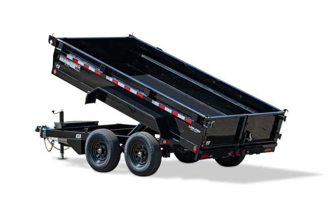 New 2022 Load Trail 8.5ft x 20ft 14k Tandem Axle Bumper Pull Flatbed & Rear  Slide-In Ramps [8-ft x 16-in] (Black), Flatbed Trailers For Sale