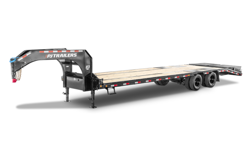 25' LOW PRO TANDEM DUAL FLATBED EQUIPMENT TRAILER-22,400# 3 RAMP LED 2014 NEW 