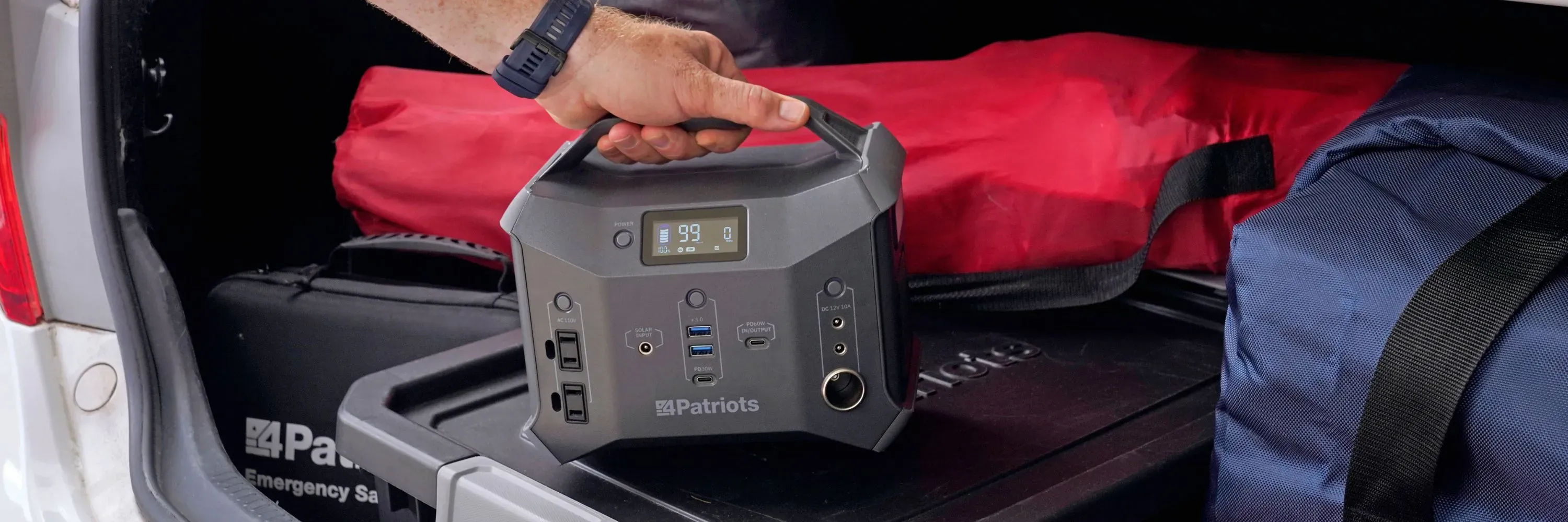 Patriot Power Solar Generator 2500X powers fridge