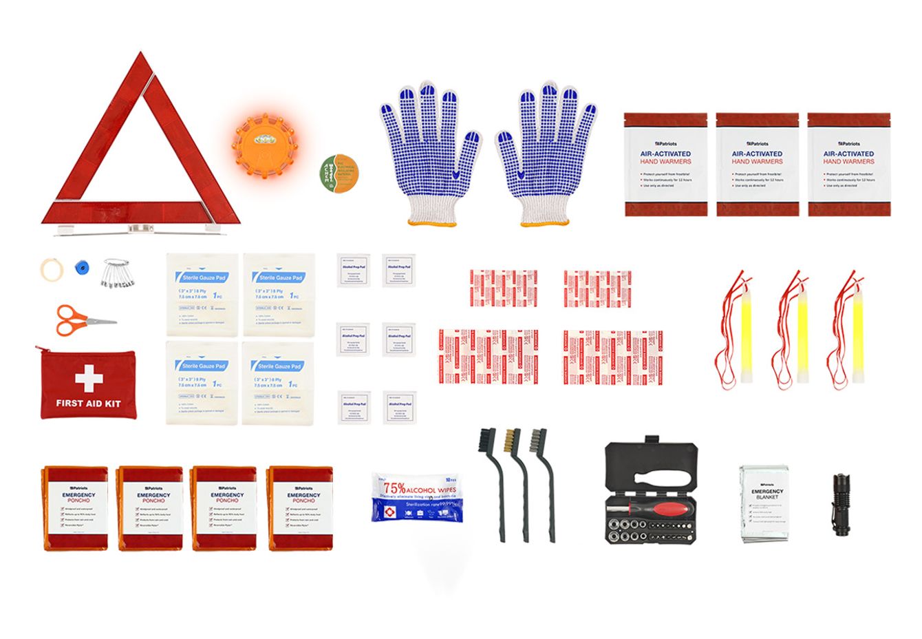 Patriot Power All-in-One Emergency Car Kit - 95 Pieces