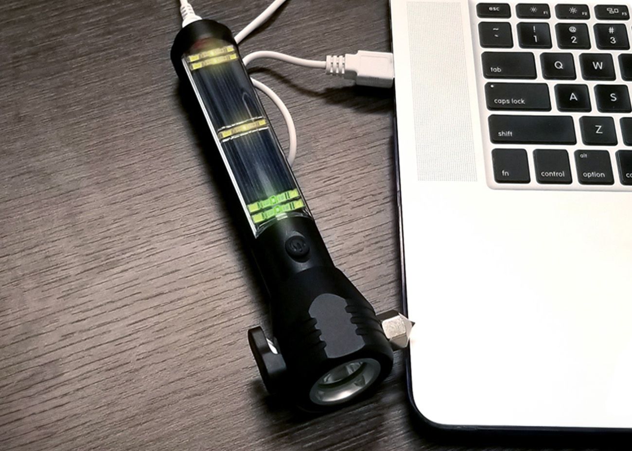 HaloXT Tactical 9-in-1 Solar Flashlight