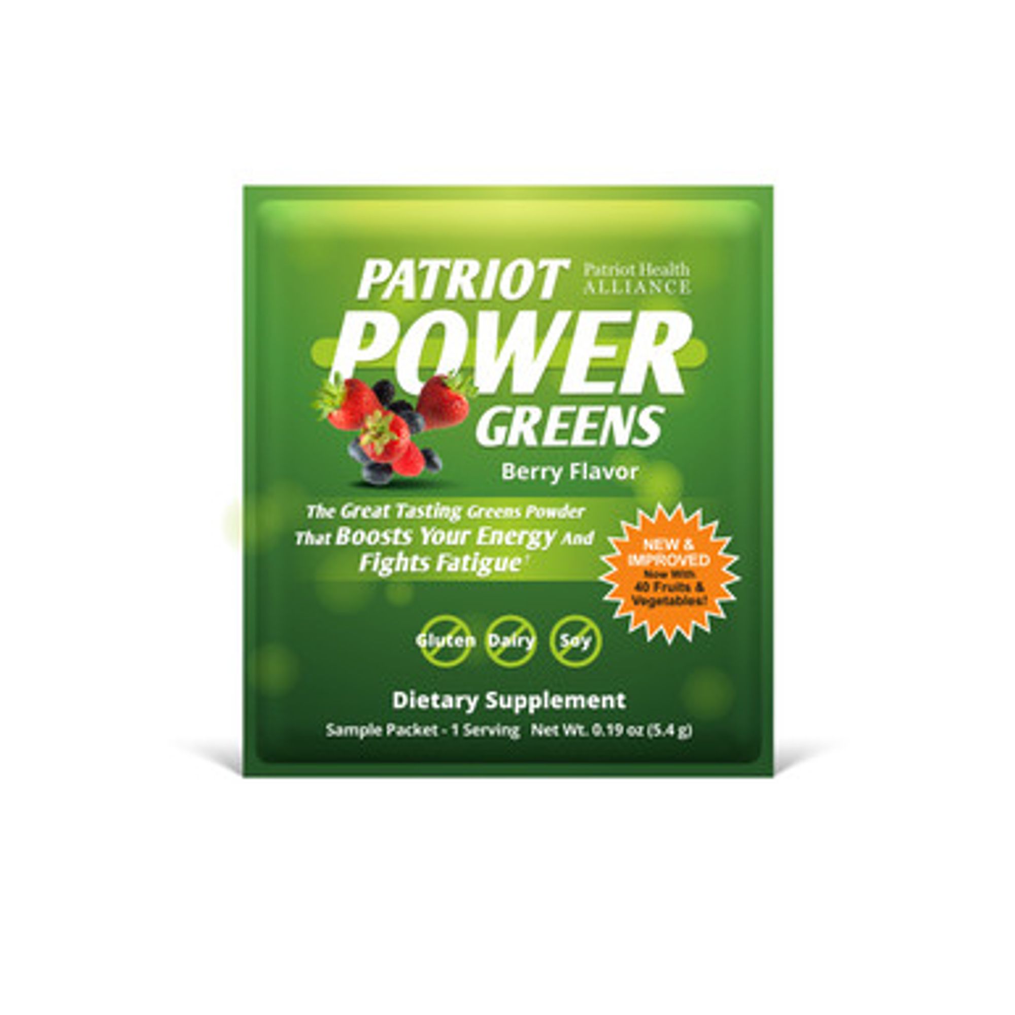 Patriot Power Greens - 30 Travel Packets