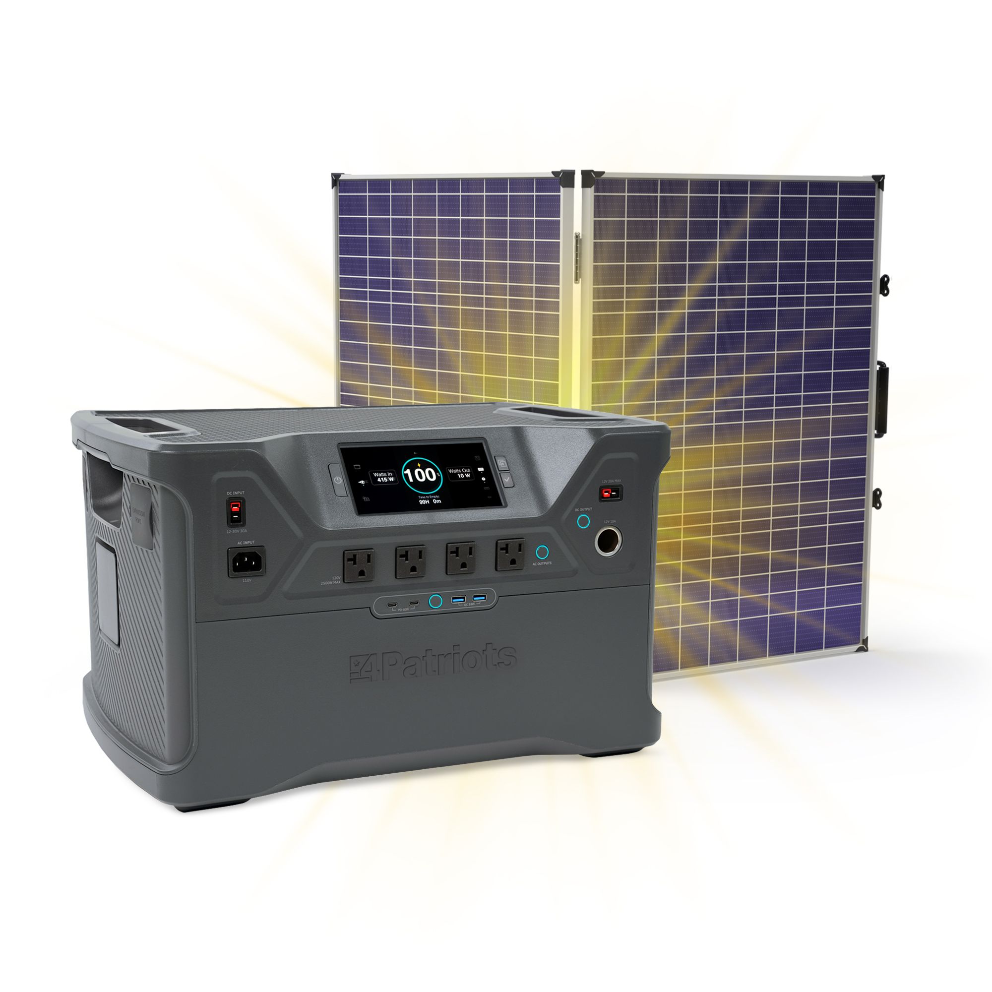 Patriot Power Solar Generator 2500X Solar Panel 4Patriots