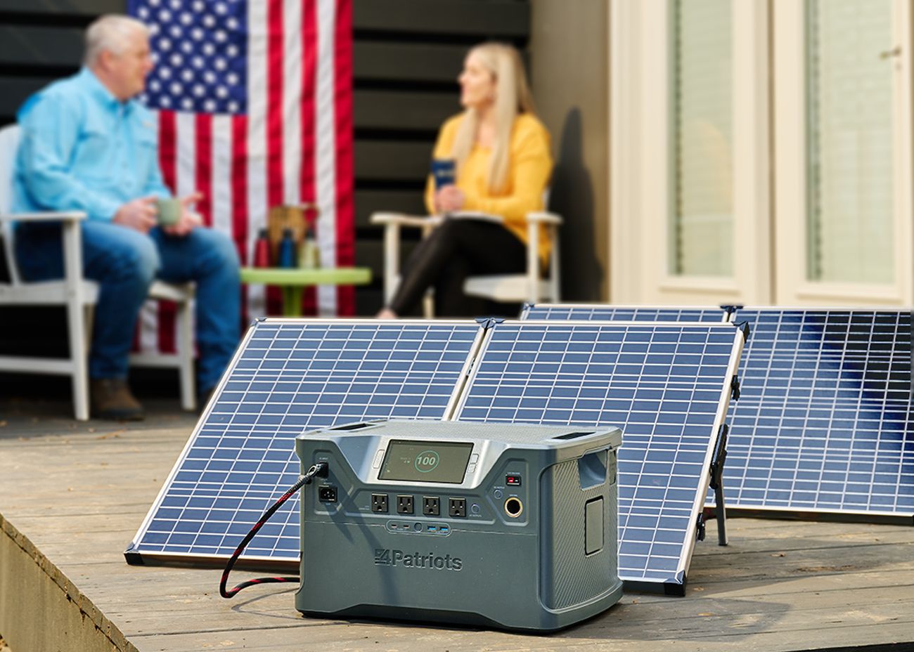 Patriot Power Solar Generator 2000X & Solar Panel - Pre-Owned