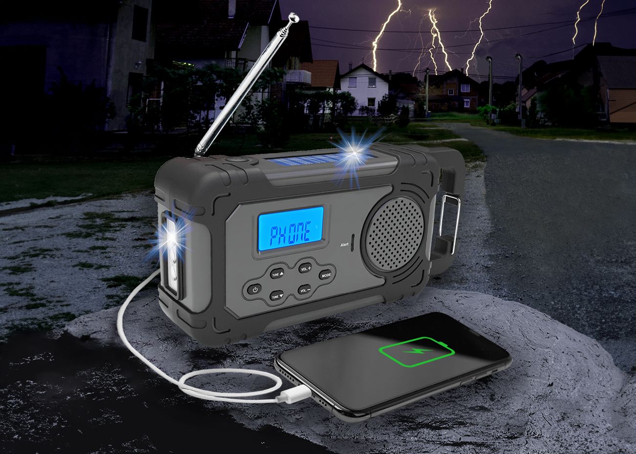 Liberty Band Emergency Solar Weather Radio