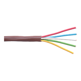 Burton 18/8 Solid Copper Thermostat Wire – 8 Conductors, 250 Ft, Brown Sheath (CL3R/FPLR)