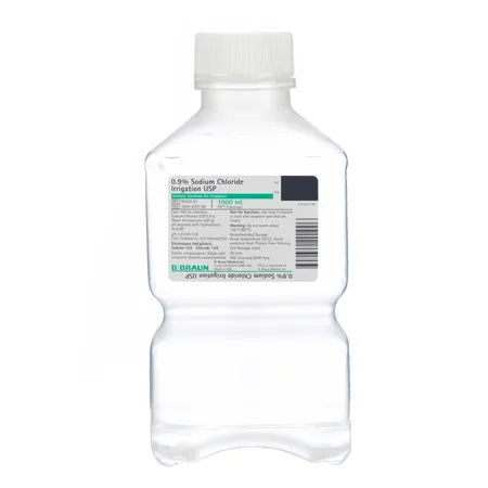 Sodium Chloride Irrigation 0.9% 1000 mL Bottle, Ea