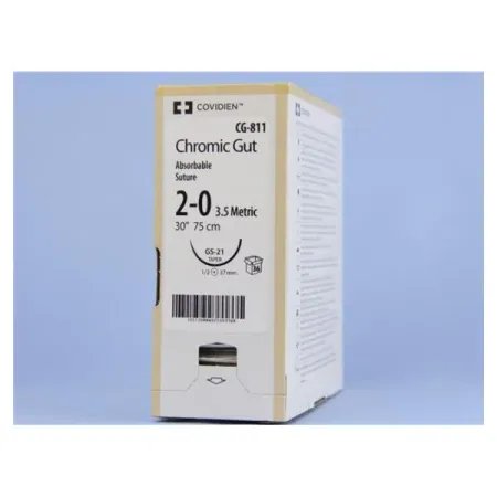 Surgigut Suture 2-0 30" Chromic Gut Monofilament GS-21 Undyed 36/b/x