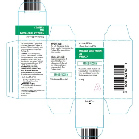 Varivax Varicella Virus Vaccine 0.5 mL SDV, 10/Bx | Dealmed Medical ...