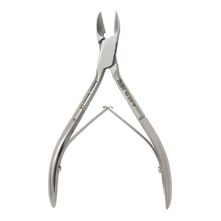 Nail Nipper, Concave Jaws, Double Spring, Stainless, Ea.