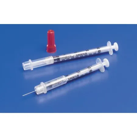 TB Syringe Safety 1 mL 25G x ⅝", 500/Cs