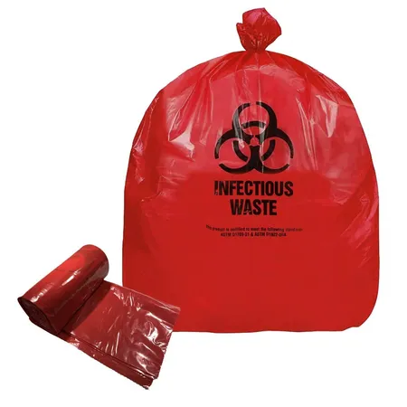 Waste Bag Biohazard 30 Gal 1.2 mil 31 x 41 Red, 250/Cs