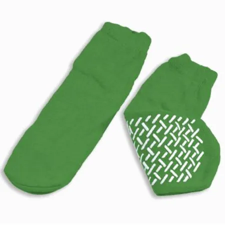 Slipper Socks Medium Green, 48/Cs