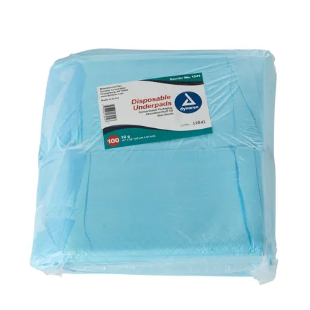 Underpad Heavy Absorbency 17" x 24" (22 gm) Blue, 300/Cs