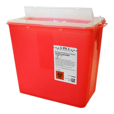 Sharps Container 8 Qt Horizontal Red, Ea