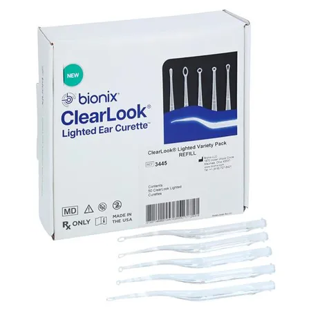 Ear Curette, ClearLook Lighted Refill, Variety Pack, 50/Bx