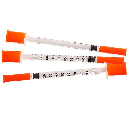 Insulin Syringe 1 mL 28G x 1/2", 100/Bx