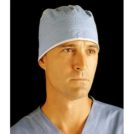 Cap Surgeon with Ties One Size Blue, 100/Bx