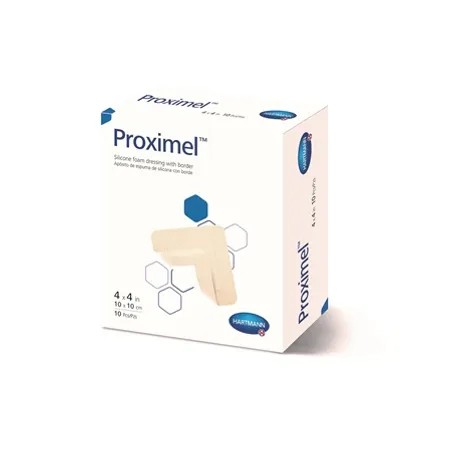 Proximel Silicone Foam Dressing w/Border 4" x 12", 5/Bx