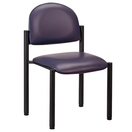 Side Chair with Back Black Frame Standard Upholstery