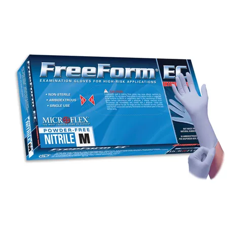 Free Form EC, PF, Extended Cuff, Nitrile Gloves, Box/50