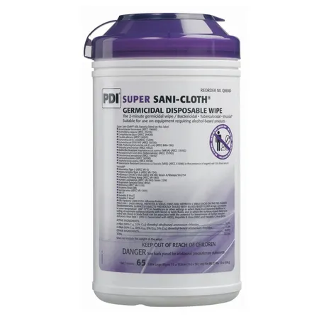 Wipe Germicidal Super Sani-Cloth 6" x 6¾" Large Disp, 160/Tb