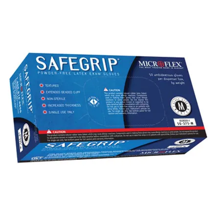 Safegrip PF Latex Extended Cuff Gloves, Box/50