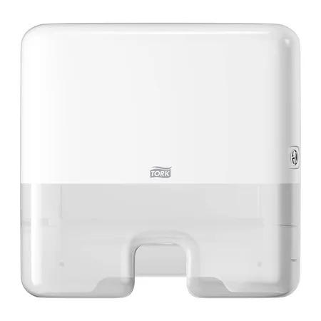 Mini Hand Towel Dispenser, Multifold, Elevation, White, H2, Plastic, 11.5" x 11.9" x 4",Ea