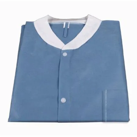 Lab Coat w/Pockets SMS Blue X-Large Disposable, 30/Cs