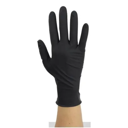 Glove Exam Latex N/S PF Large Black, 100/Bx