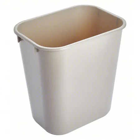 Receptacle Wastebasket, Commercial, Beige, 13 QT