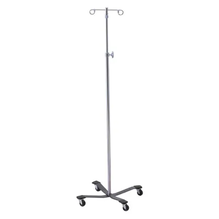 IV Pole Heavy Base Adjustable Height 4-Leg, Ea