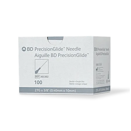 Needle, Hypodermic, PrecisionGlide, 27G x 3/8" Intradermal bevel, 100/Bx