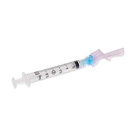 BD Syringe w/Eclipse Needle, 3 ml, Luer Lock, 23G x 1.5", RB, Thin Wall, 50/Bx,