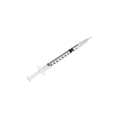 TB Syringe 1 mL 27G x 3/8" Intradermal bevel, Detachable Needle, Slip Tip, 100/Bx, 8/Cs