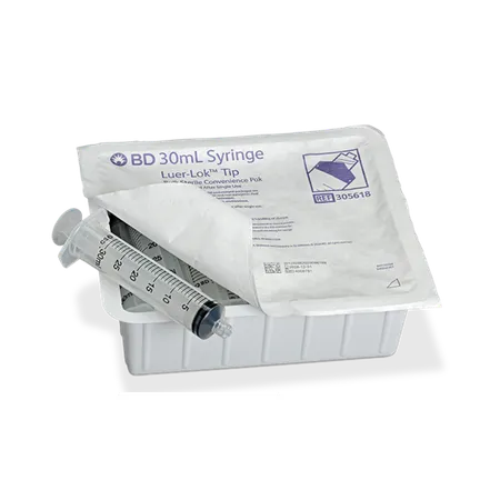Syringe, 30 mL, Luer Lok Tip, Sterile Convenience Tray Pak 10/Tray 12/Bx