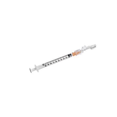 Syringe 1 mL, Safety,  25G x 5/8", SafetyGlide, Detachable Needle, Luer-Lok, 50/Bx