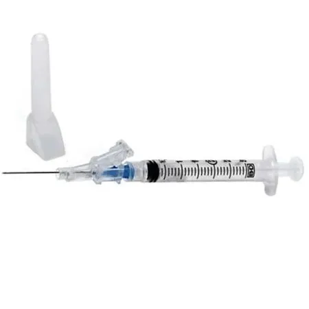 Syringe 3 mL, Safety, 21G x 1.5", SafetyGlide, Detachable Needle,  Luer-Lok, 50/Bx