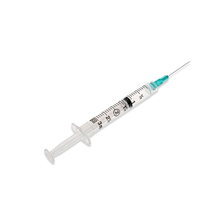 Syringe 3 mL 23G x 1", Thin Wall, PrecisionGlide, Luer Lock, 100/Bx