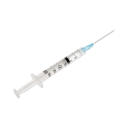 Syringe 3 mL 25G x 1.5", Thin Wall, PrecisionGlide, Luer Lock,  100/Bx