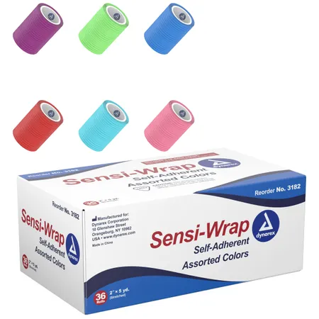 Sensi Wrap Self-Adherent 2" x 5 yds Rainbow, 36/Cs