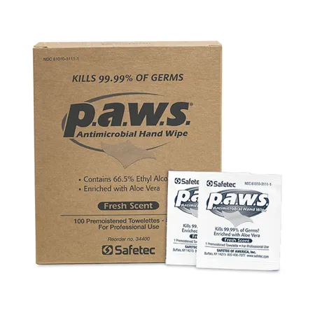 Towellette PAWS Antiseptic, 100/Bx