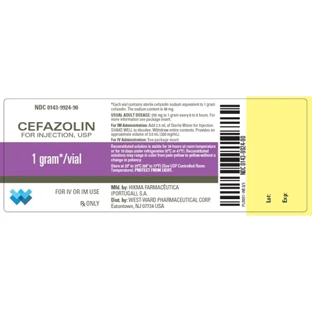 Cefazolin 1 gm 10 mL SDV, 25/Bx | Dealmed Medical Supplies