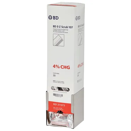 Scrub Brush 4% CGH Color Code Red, E-Z Scrub™, 30/Bx