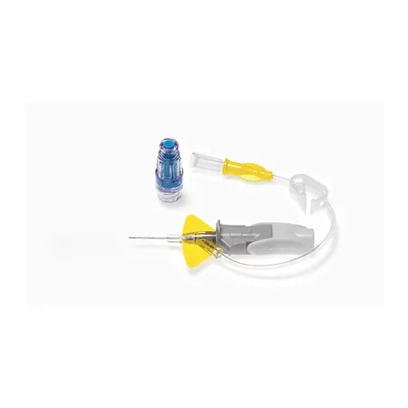 Closed IV Catheter System, Single Port with MaxZero™ Needle-Free Connector, 24G x 3/4", Yellow, 20/Pk , 4 pk/cs