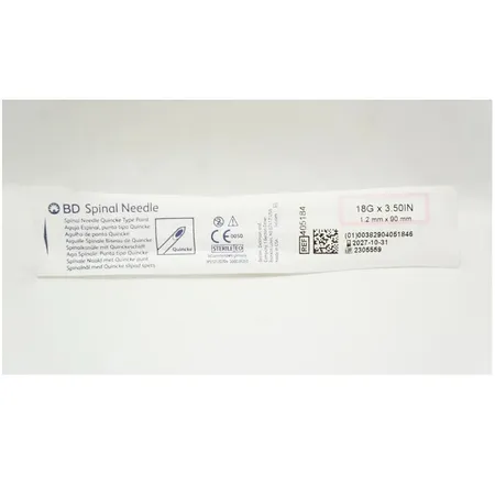 Spinal Needle Quincke 18G x 3½" Pink, 25/Bx