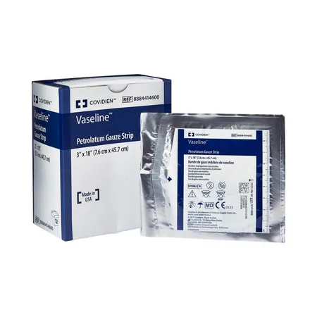 Gauze Dressing Vaseline Petrolatum Non-Adherent 3" x 18" Foil, 12/Bx