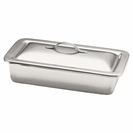 Instrument Tray w/Cover SS Recessed Grip, Ea