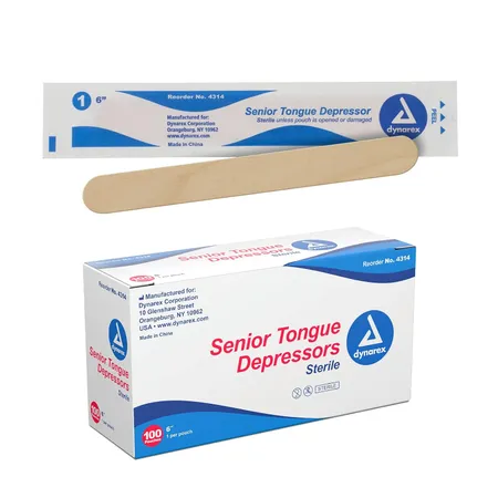 Tongue Depressor N/S 6" Wood, 500/Box 10/CS